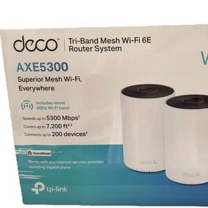 TP-LINK DECO AXE5300 5300 Mbps 3 Port Wireless Tri-Band Mesh  Router 6E